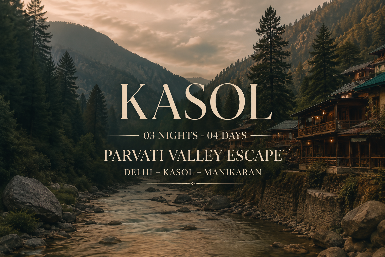 Parvati Valley Escape · Delhi – Kasol – Manikaran
