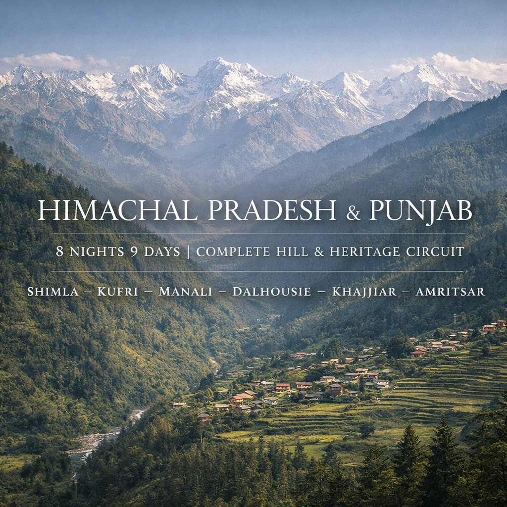Complete Hill & Heritage Circuit · Shimla – Kufri – Manali – Dalhousi…