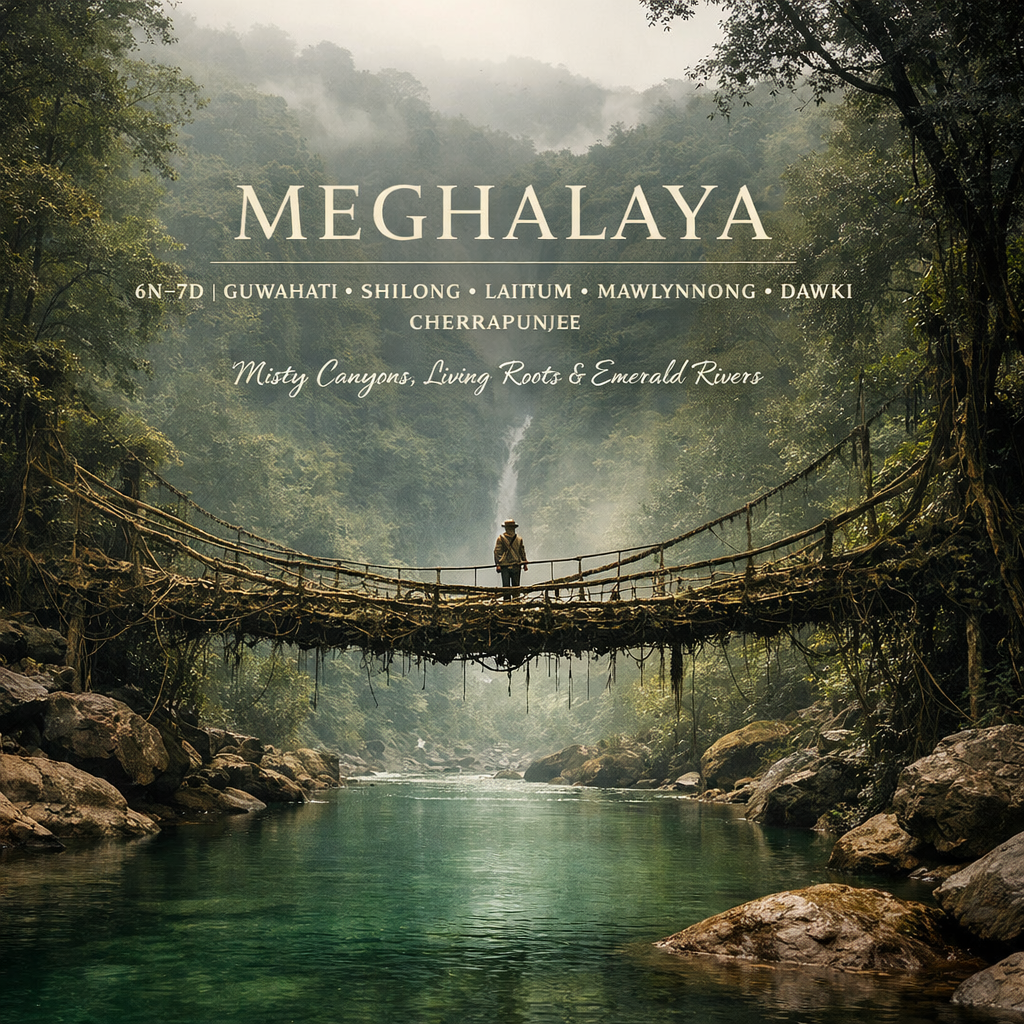 The Wild & Misty Escape · Kaziranga – Shillong – Cherrapunjee – Guwahati