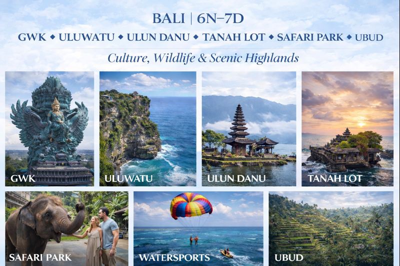 Gwk ✦ Uluwatu ✦ Ulun Danu ✦ Tanah Lot ✦ Safari Park ✦ Ubud Culture, W…