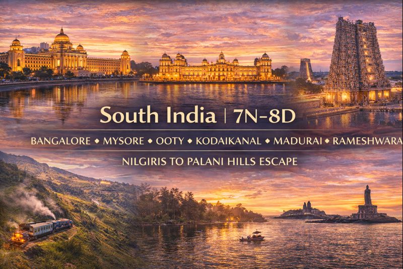 Bangalore ✦ Mysore ✦ Ooty ✦ Kodaikanal ✦ Madurai ✦ Rameshwaram Nilgir…