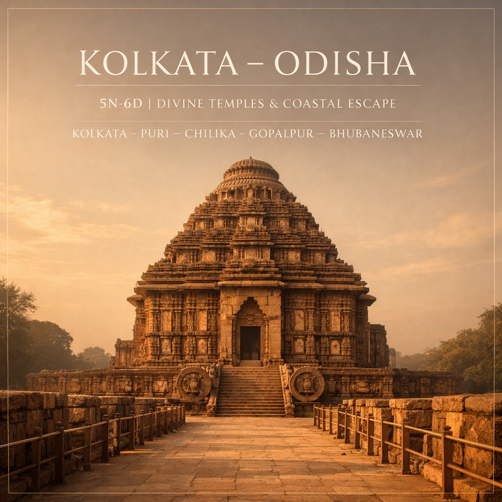 Divine Temples & Coastal Escape · Kolkata – Puri – Chilika – Gopalpur…
