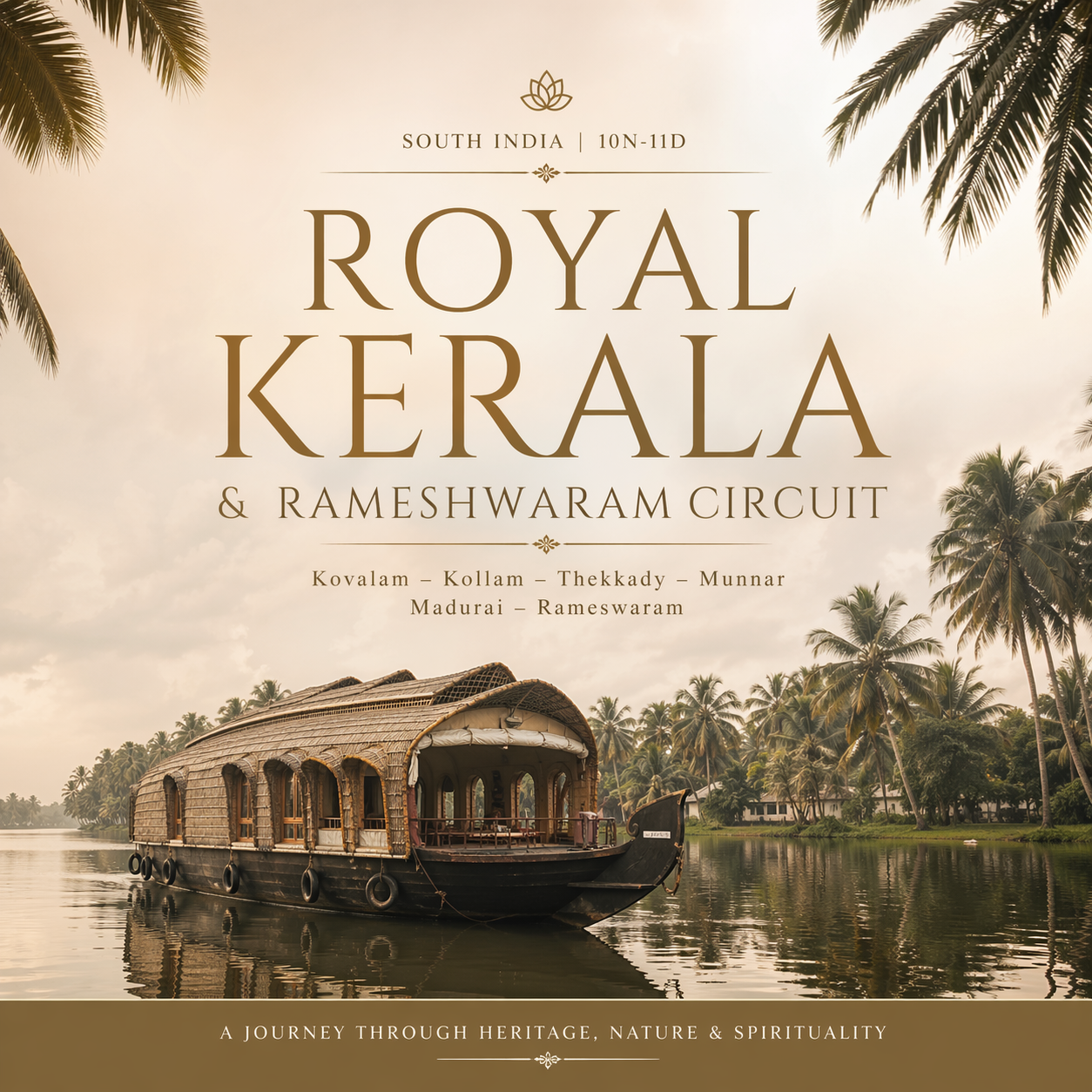 ROYAL KERALA & RAMESHWARAM CIRCUIT · Kovalam – Kollam – Thekkady – Mu…