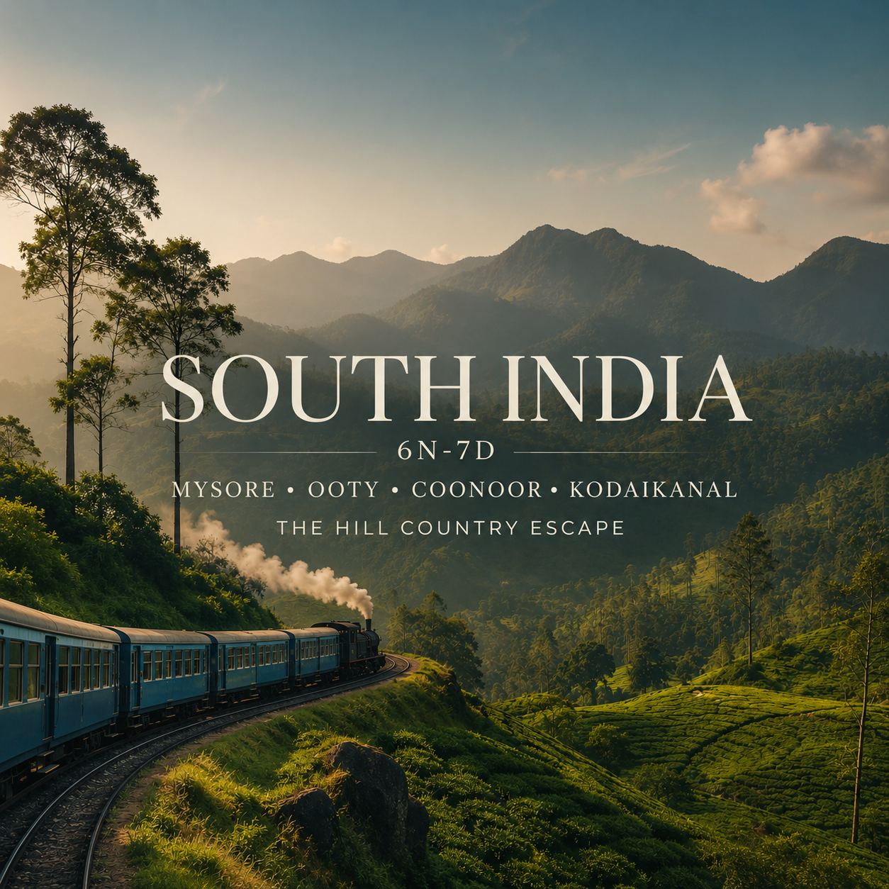 Mysore • Ooty • Coonoor • Kodaikanal · The Hill Country Escape